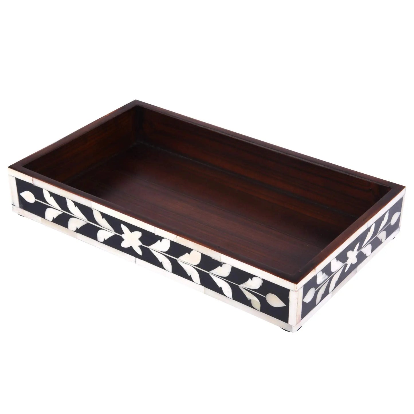 Vanity Trays Parlour Whist Pattern Bone & Resin Inlay Collection in 10x6 - Concordia Style Boutique