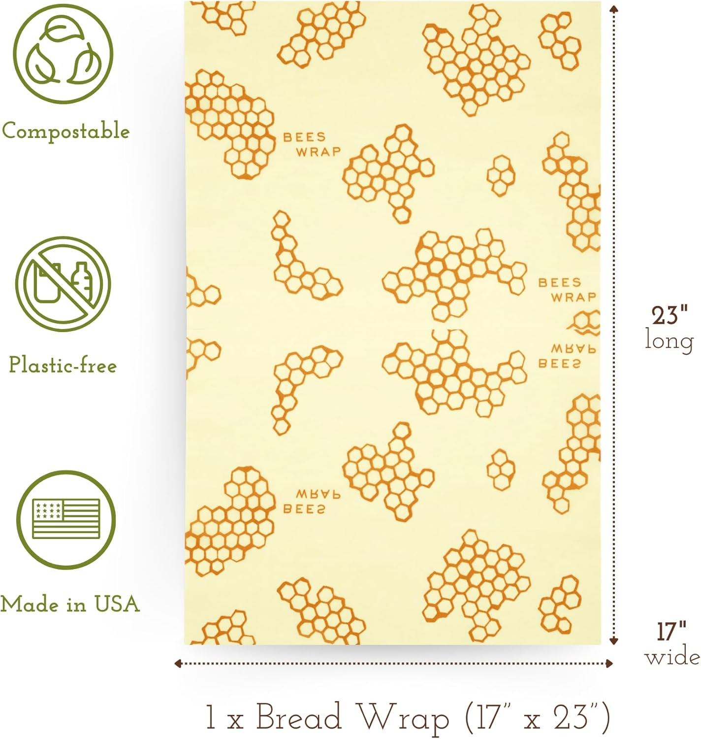 Bee's Wrap Reusable Beeswax Food Wraps - Made in the USA - Eco Friendly Beeswax Wraps for Food - Sustainable - Premium Beeswax Food Wraps from Concordia Style Boutique - Just $23.92! Shop now at Concordia Style Boutique