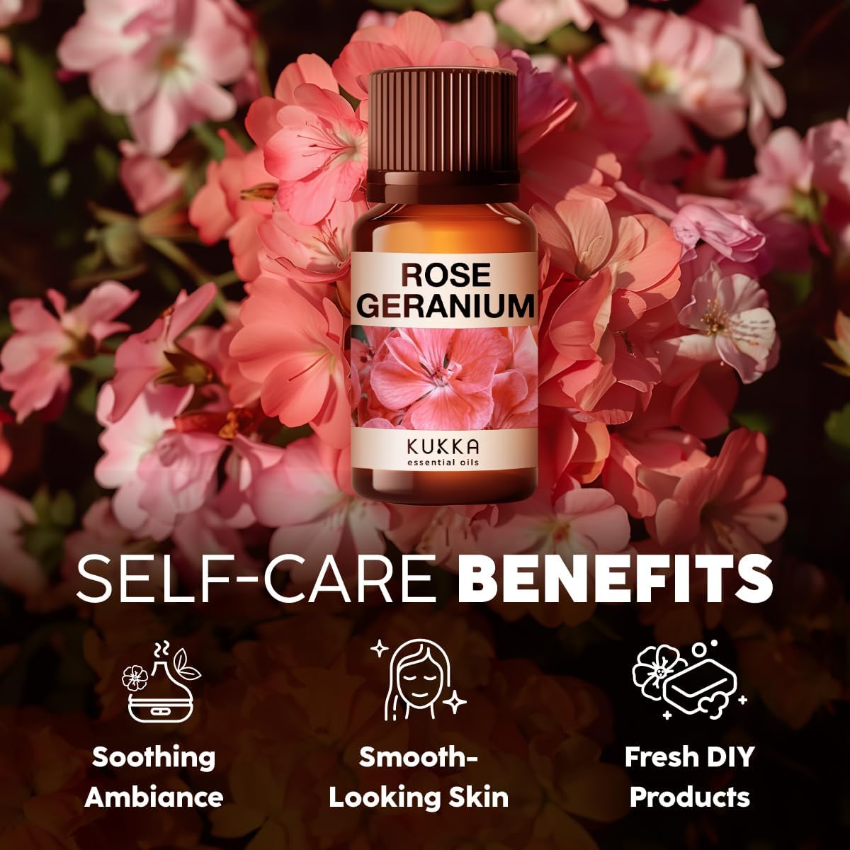 Rose Geranium Essential Oil for Skin Diffuser (Kukka)- 0.34 Fl Oz - Premium Essential Oil Singles from Concordia Style Boutique - Just $14.05! Shop now at Concordia Style Boutique