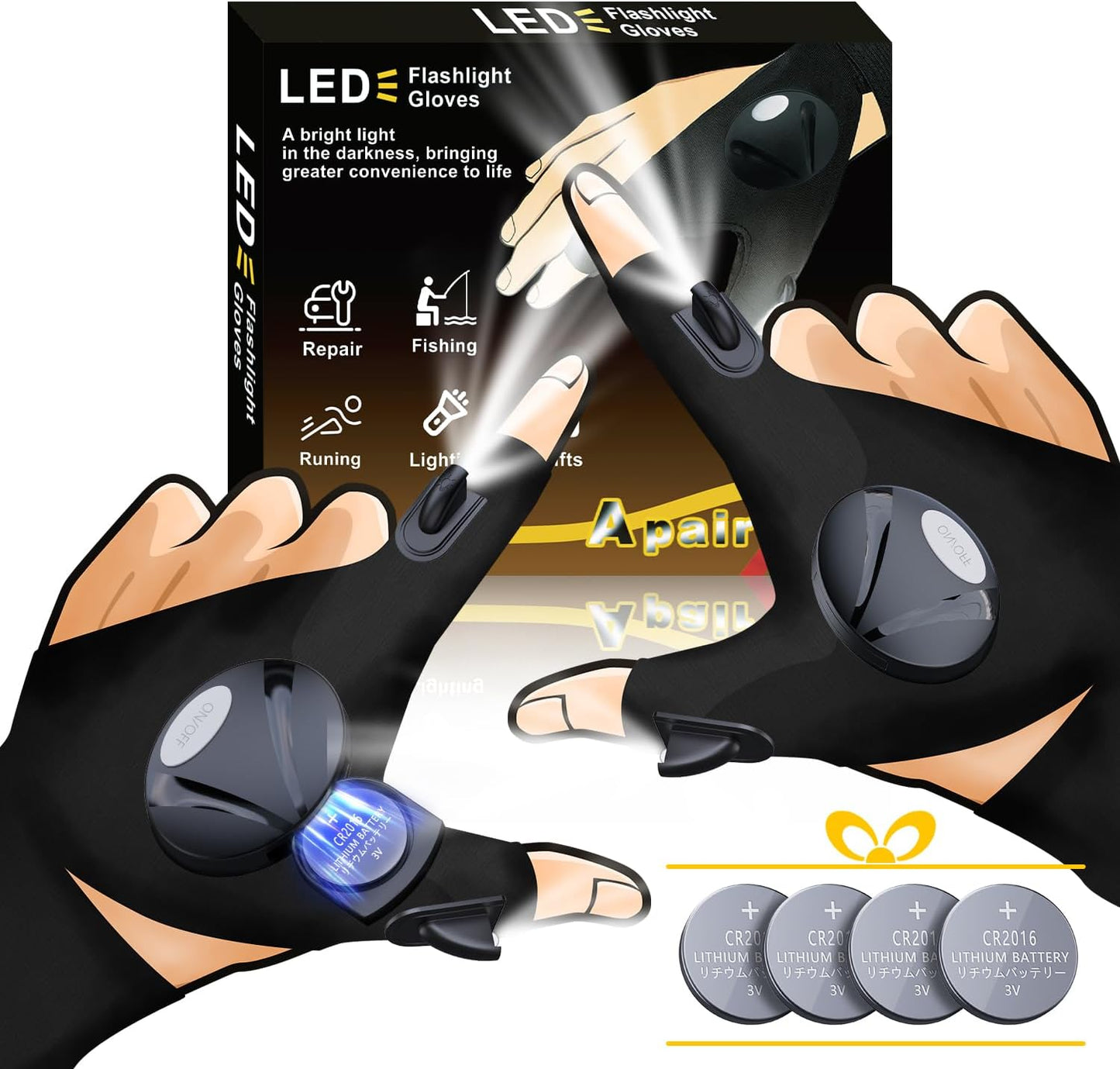 LED Flashlight Gloves - Premium LED Flashlight Gloves from Concordia Style Boutique - Just $29.90! Shop now at Concordia Style Boutique