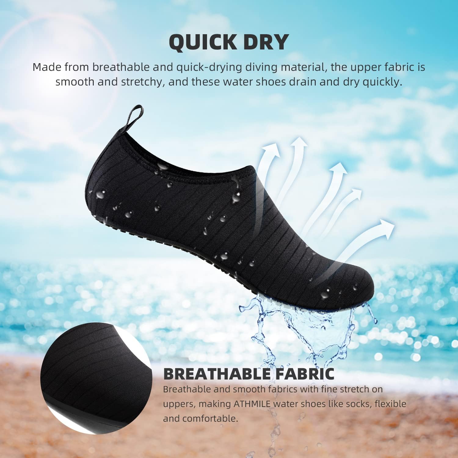 Water Shoes for Women Men Quick-Dry Aqua Socks Swim Beach Barefoot Yoga Exercise Wear Sport Accessories Pool Camping Must Haves Adult Youth Size - Premium Water Shoes from Concordia Style Boutique - Just $15.52! Shop now at Concordia Style Boutique