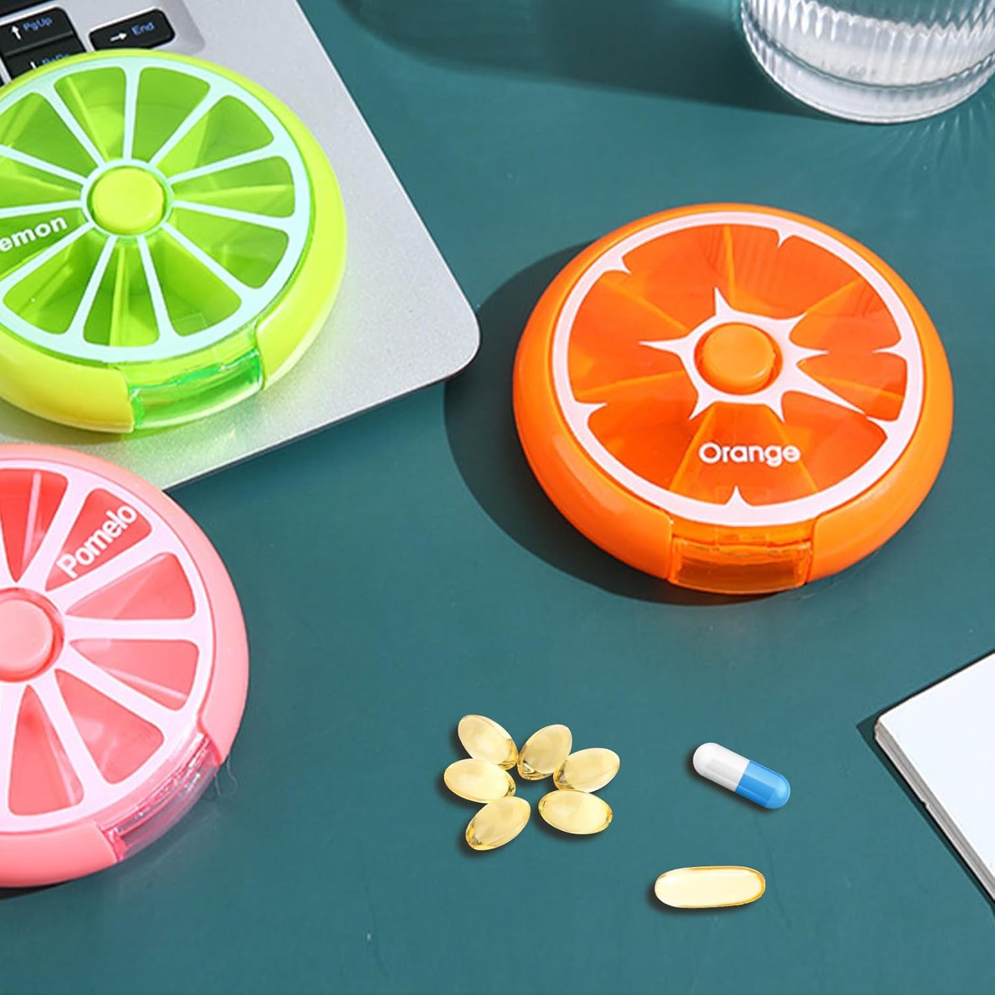 Pill Case / Pill Box - Weekly - 3 Times Daily - 7 Compartments - Large Medicine Pill Organizer (1 Piece))