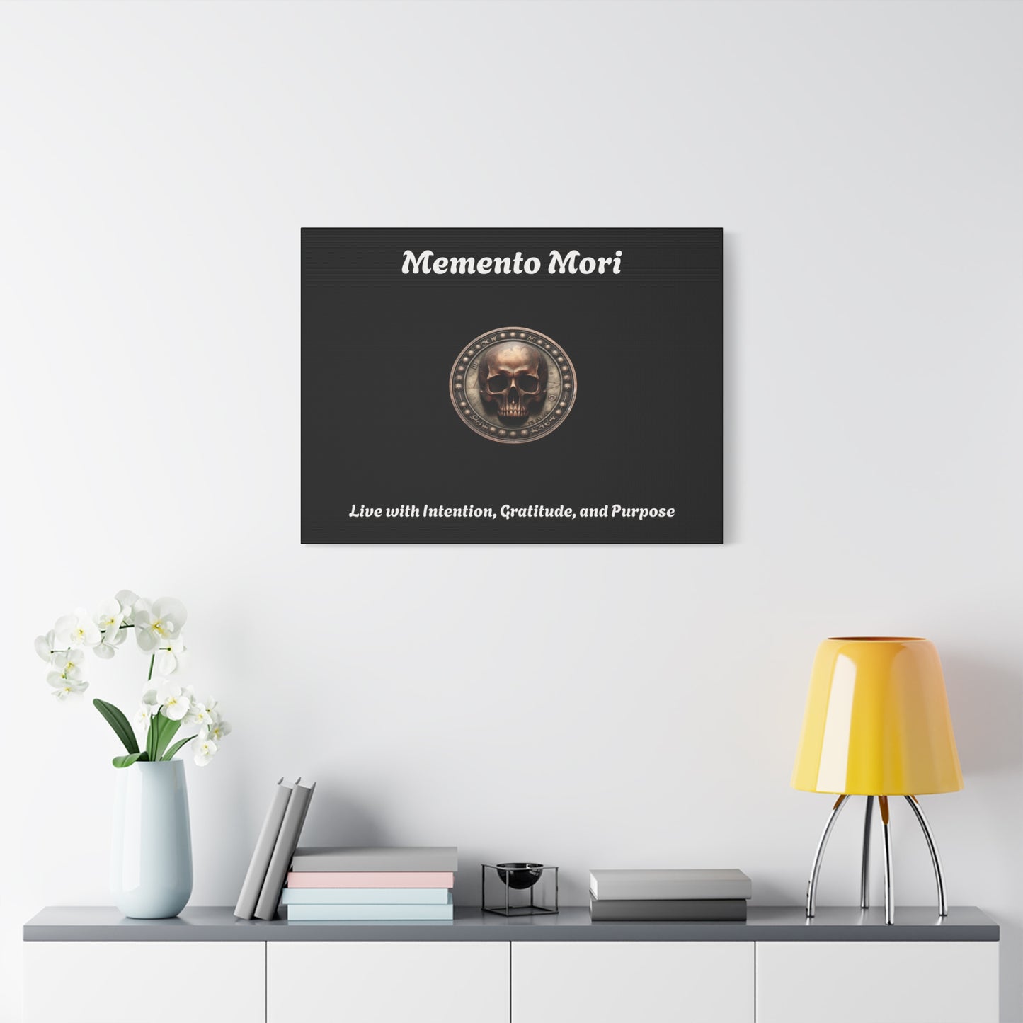 "Memento Mori" Matte Canvas - Inspirational Wall Art -"Live with Intention, Gratitude, and Purpose" - Premium Canvas from Concordia Style Boutique - Just $56.56! Shop now at Concordia Style Boutique