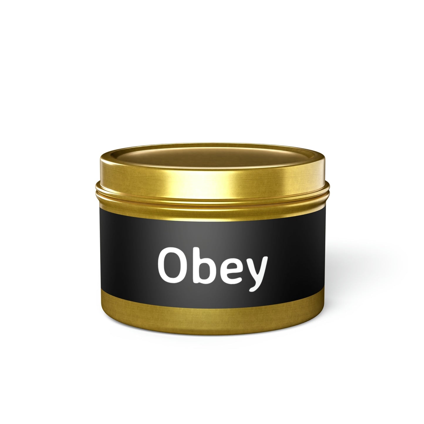 Tin Candle - Obey - Premium Tin Candle from Concordia Style Boutique - Just $9.33! Shop now at Concordia Style Boutique