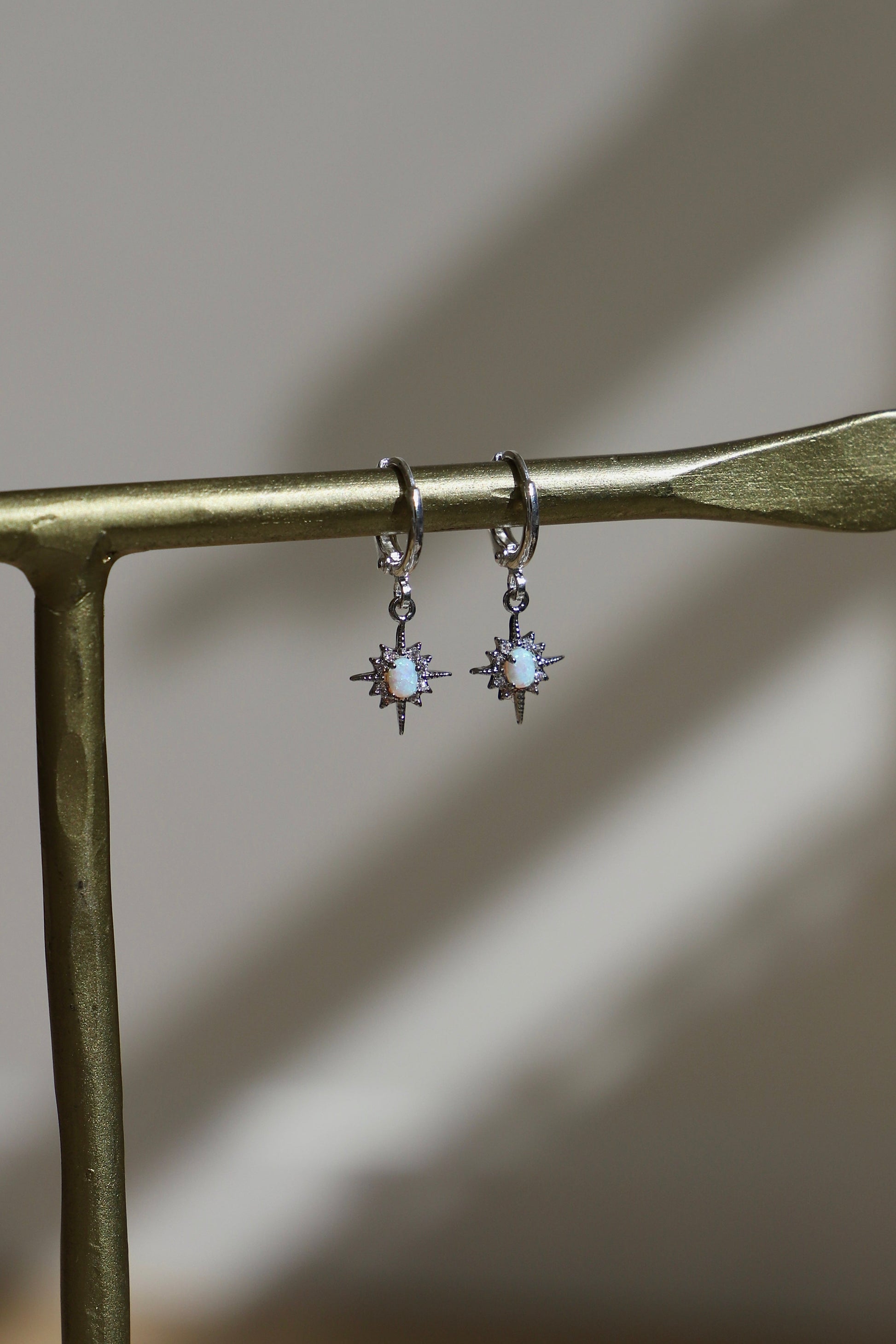 SILVER OPALITE STAR HUGGIES - Concordia Style Boutique