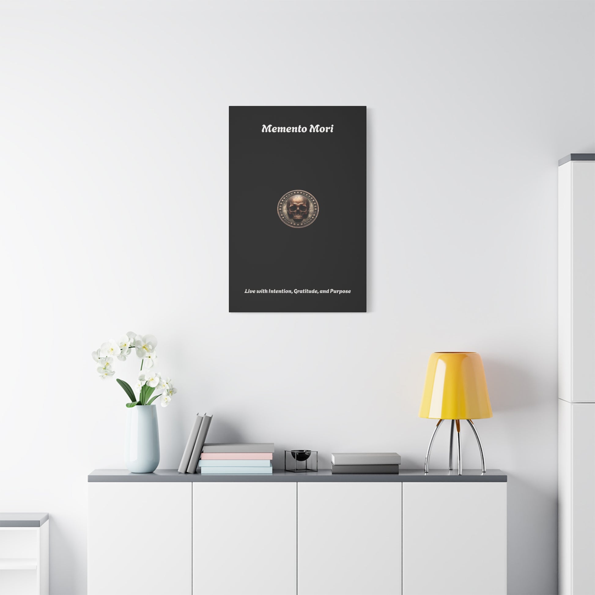 "Memento Mori" Matte Canvas - Inspirational Wall Art -"Live with Intention, Gratitude, and Purpose" - Premium Canvas from Concordia Style Boutique - Just $56.56! Shop now at Concordia Style Boutique