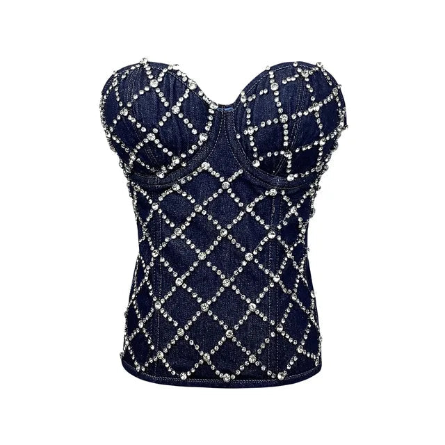 Rhinestone Cowgirl Denim Vest