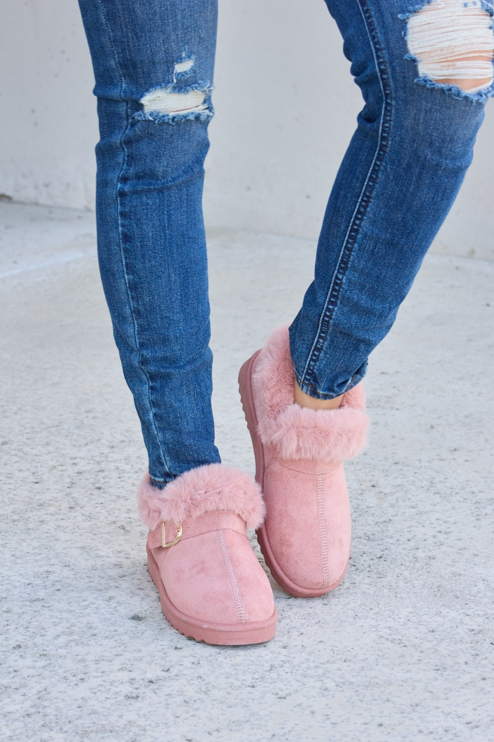 Forever Link - Furry Chunky Thermal Ankle Boots - Premium Furry Chunky Thermal Ankle Boots from Concordia Style Boutique - Just $13.98! Shop now at Concordia Style Boutique