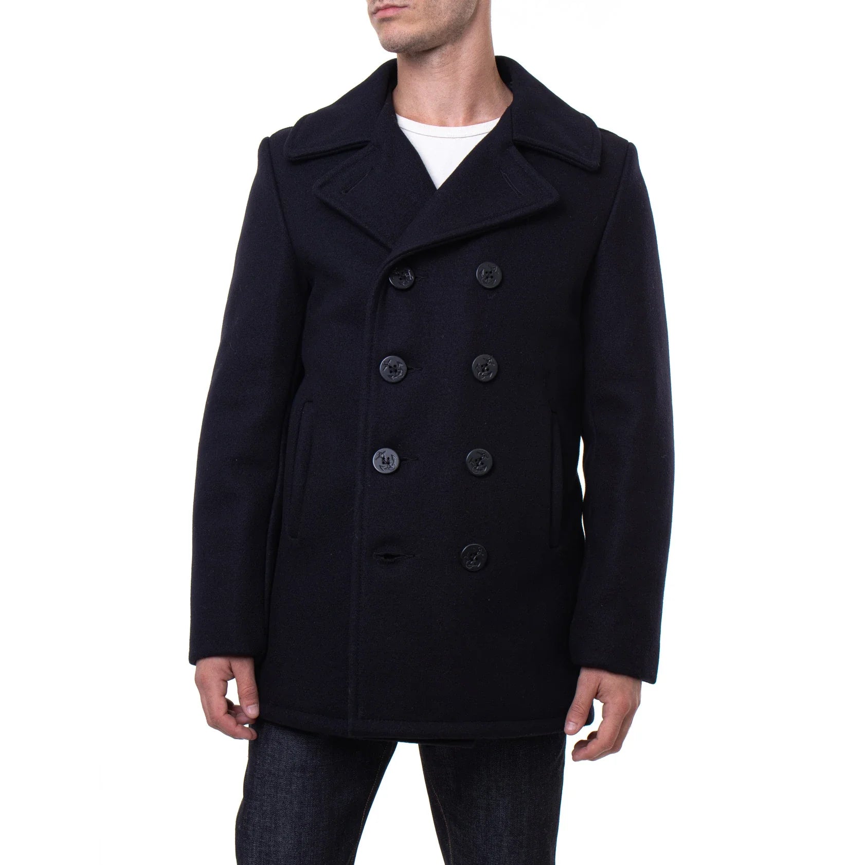Authentic Pea Coat - Navy - Classic 32 Oz. Melton Wool - Concordia Style Boutique