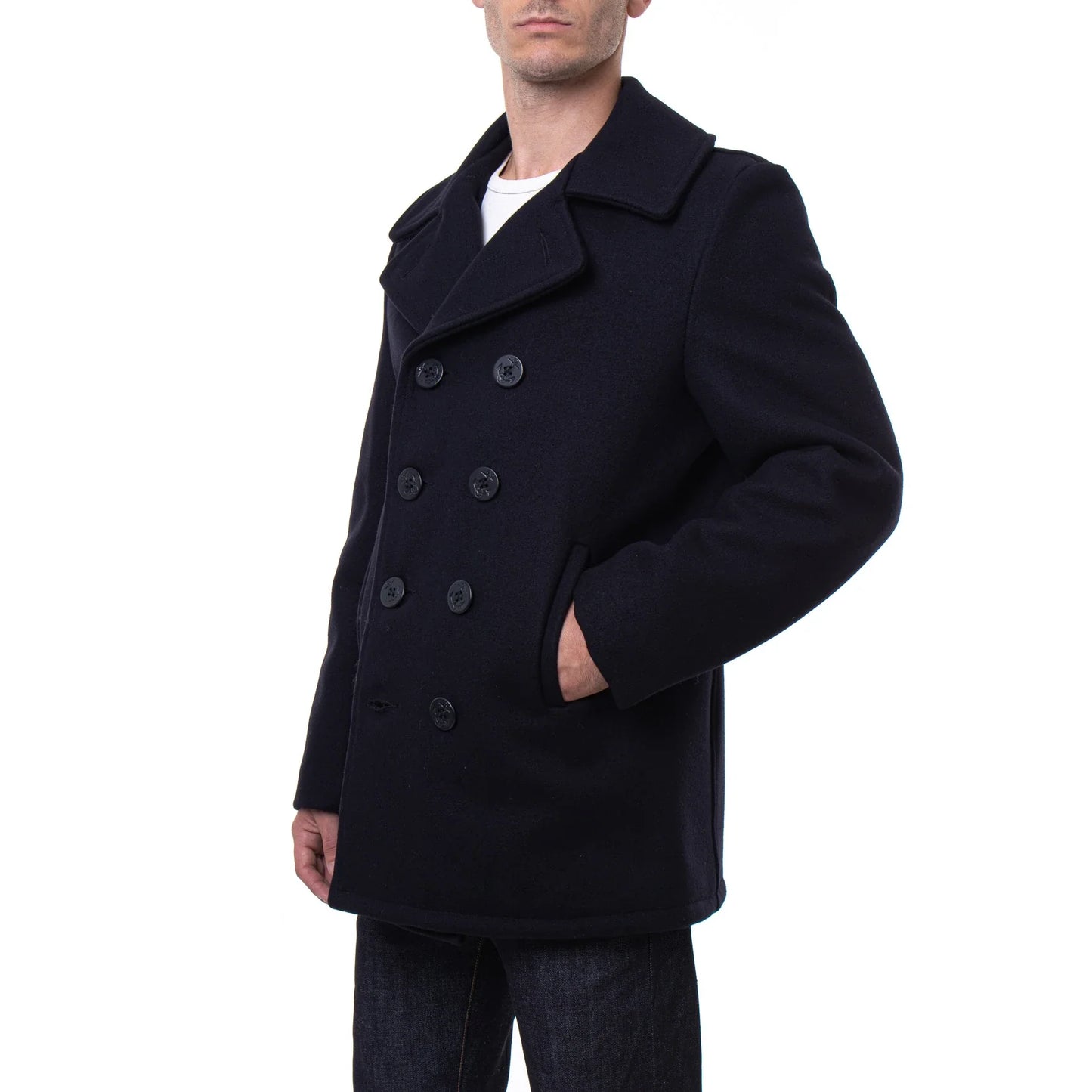 Authentic Pea Coat - Navy - Classic 32 Oz. Melton Wool - Concordia Style Boutique