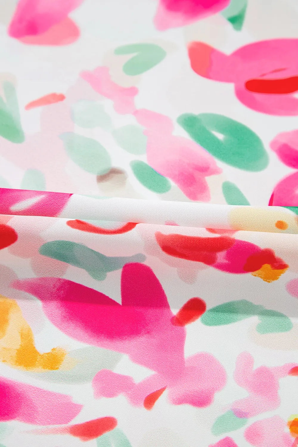 Floral Print Ruffle Sleeve Round Neck Blouse - Concordia Style Boutique