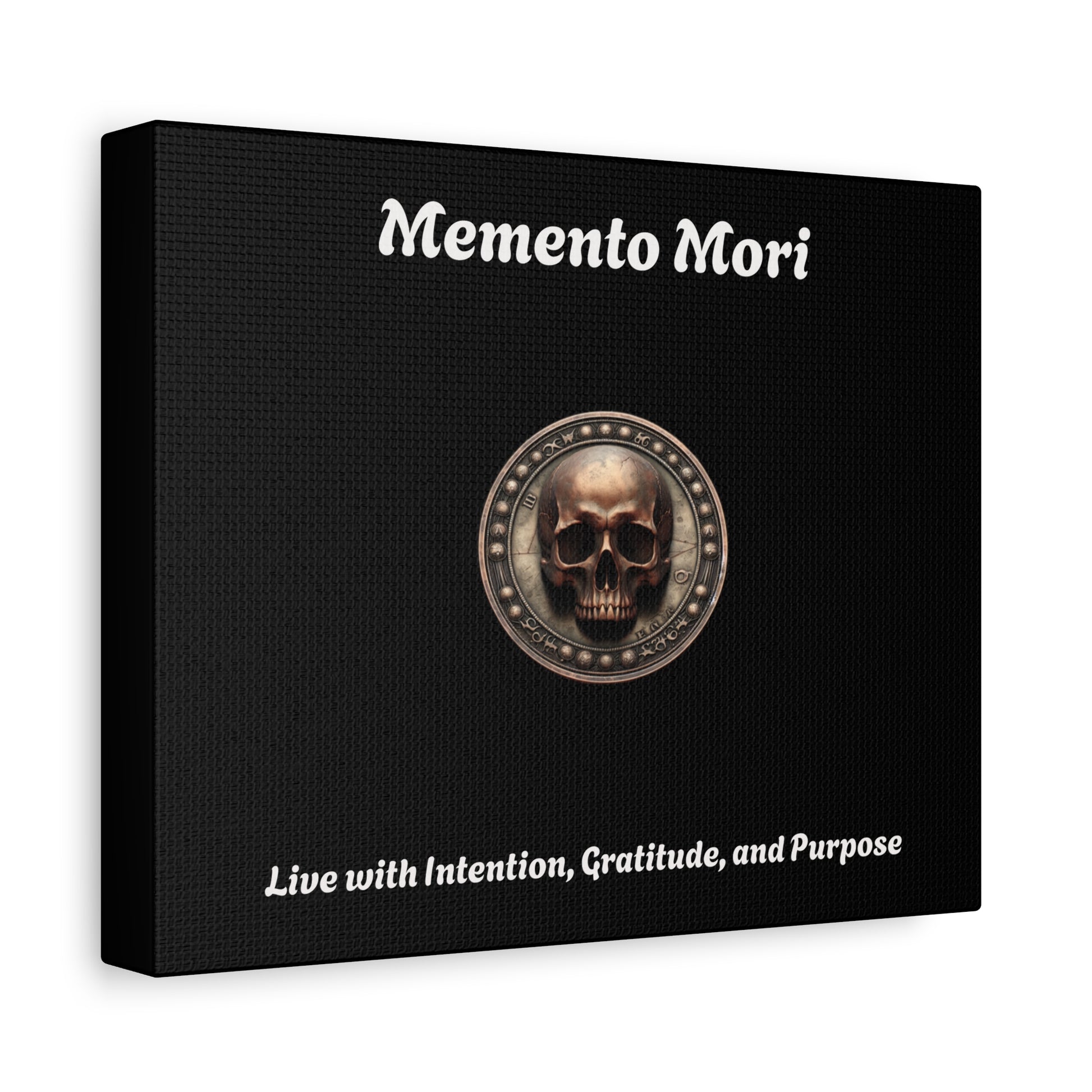 "Memento Mori" Matte Canvas - Inspirational Wall Art -"Live with Intention, Gratitude, and Purpose" - Premium Canvas from Concordia Style Boutique - Just $56.56! Shop now at Concordia Style Boutique