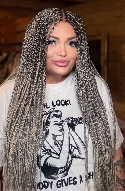 Full lace braided wig human hair blend - Concordia Style Boutique