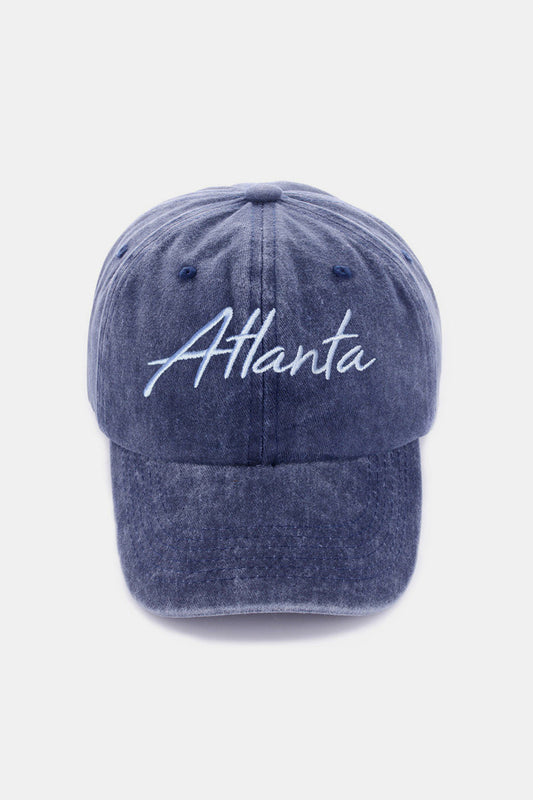 Zenana Washed ATLANTA Embroidered Baseball Cap - Premium Baseball cap from Concordia Style Boutique - Just $15.86! Shop now at Concordia Style Boutique