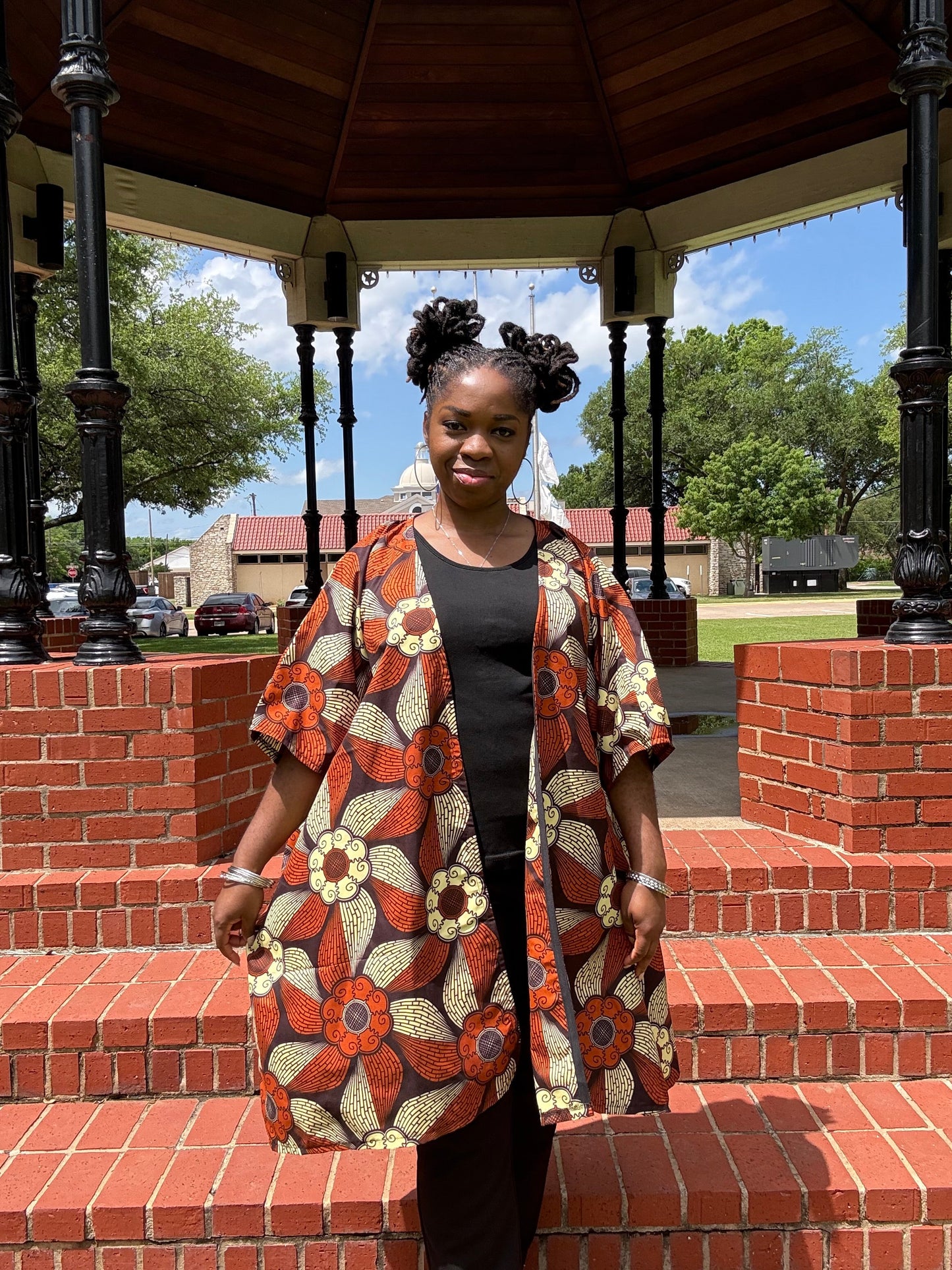 UWA Bold African Print Kimono Jacket - Handmade Ankara Outerwear for Women