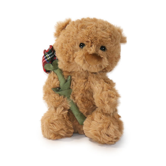 9-inch Beary Thoughtful Bear with Stylish Rose