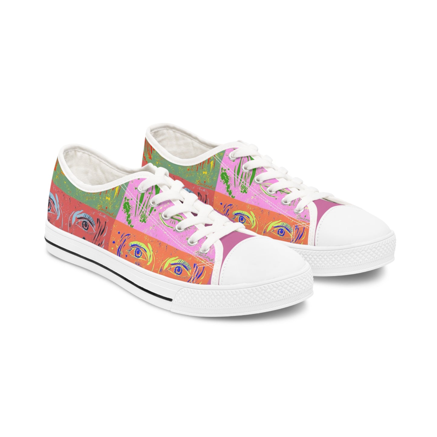 Women's Low Top Sneakers - "Woman Goes Pop!" - Premium Shoes from Concordia Style Boutique - Just $57.82! Shop now at Concordia Style Boutique