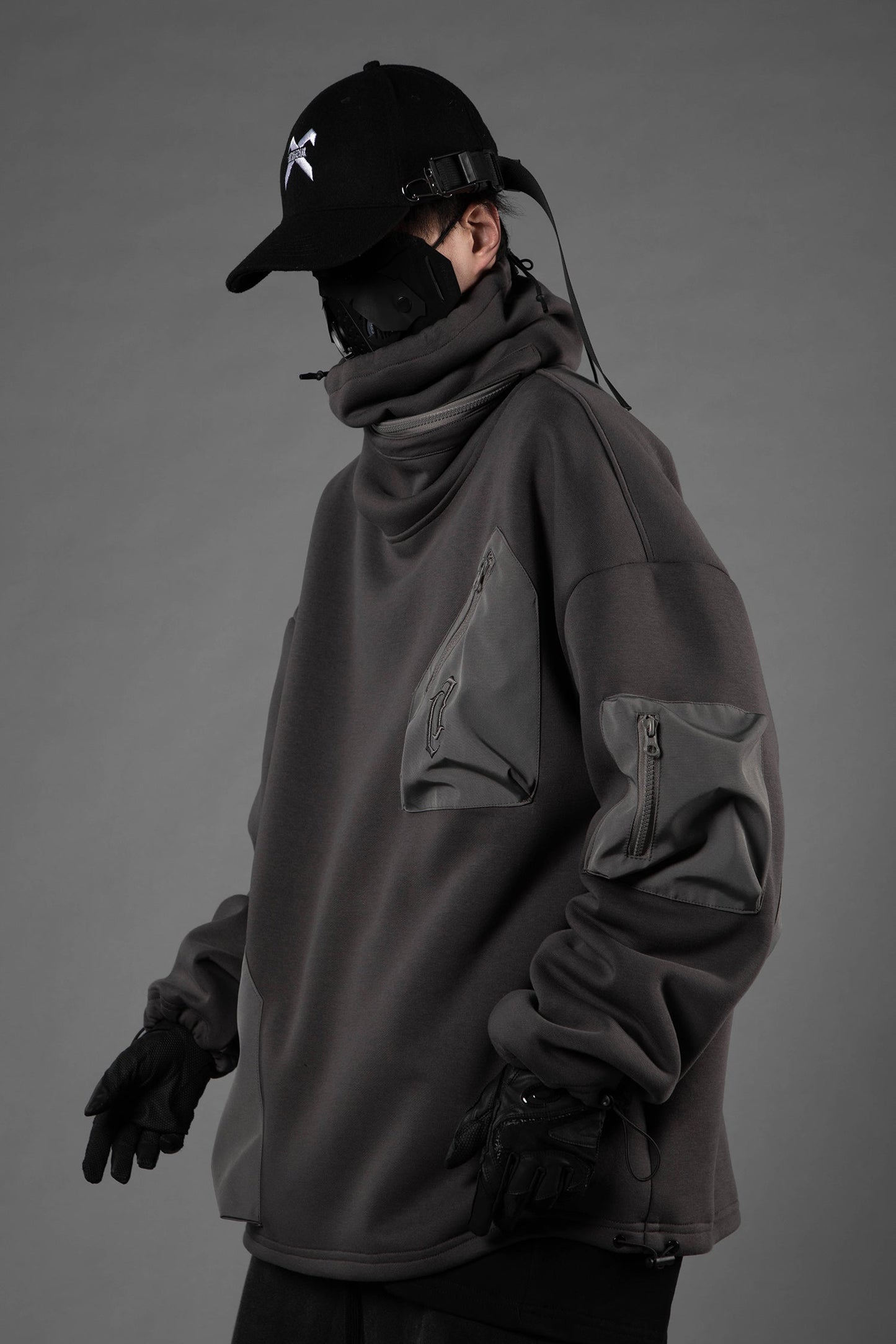 HiH33 Grey Utility Hoodie - Concordia Style Boutique