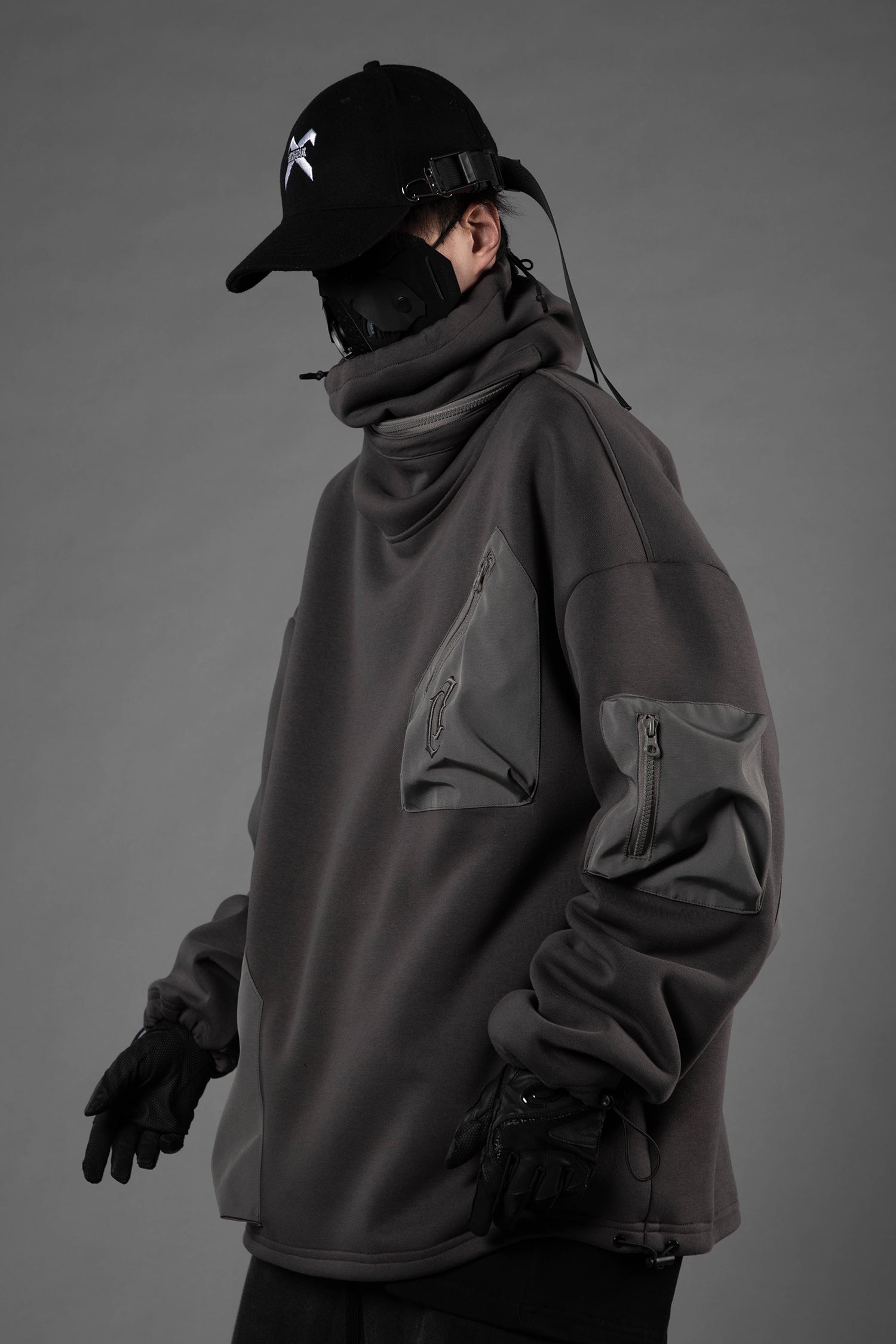 HiH33 Grey Utility Hoodie - Concordia Style Boutique