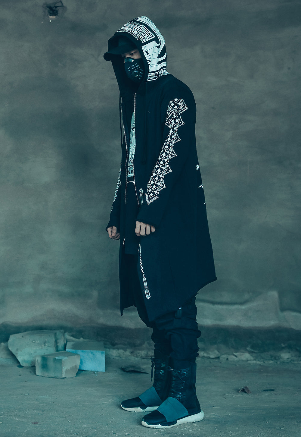 Sim507 Cyber Alien Trench Coat - Concordia Style Boutique