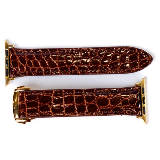 Apple Watch Band, British Tan Glazed Alligator