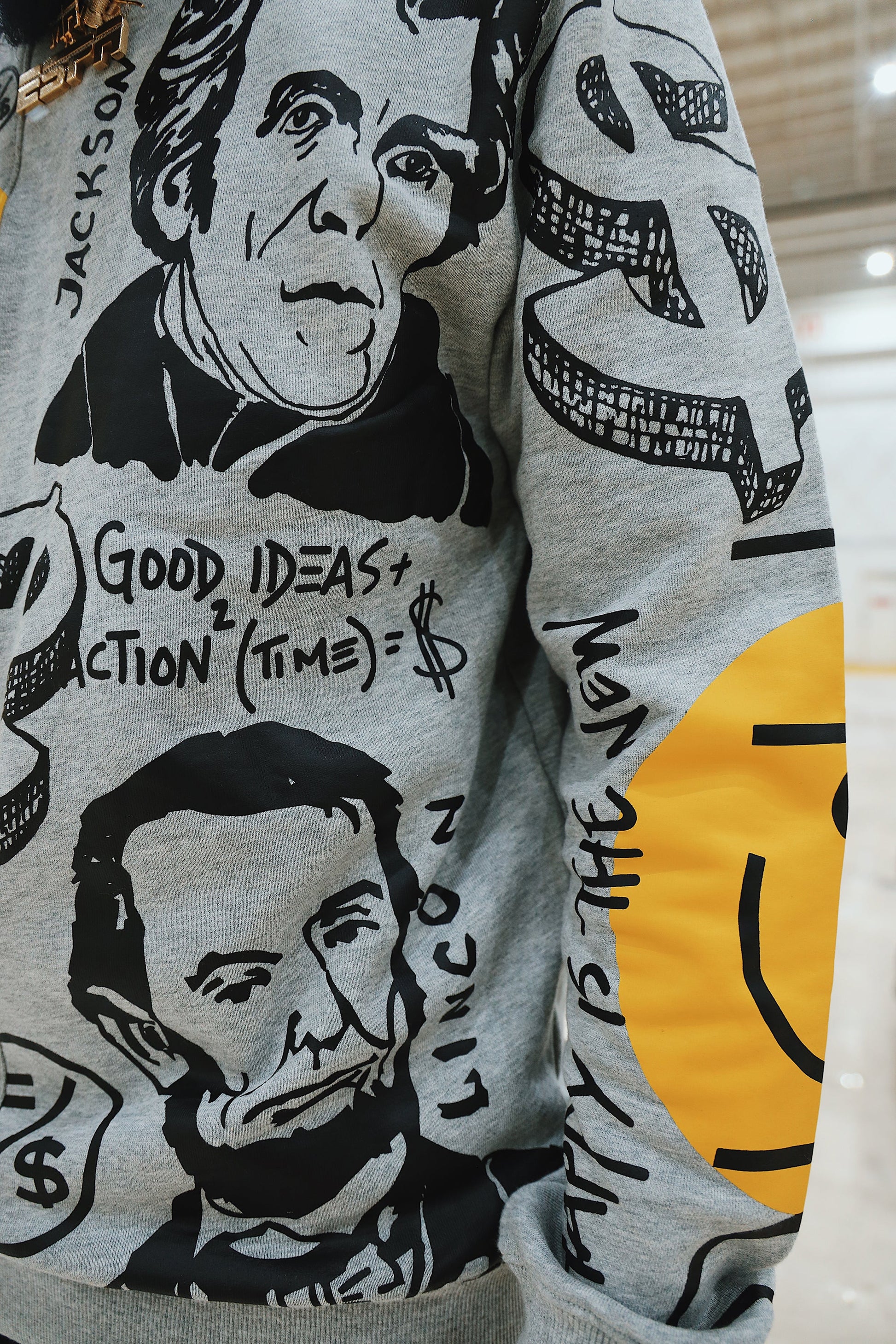 New Rich Crewneck Sweater (Heather Grey) - Concordia Style Boutique