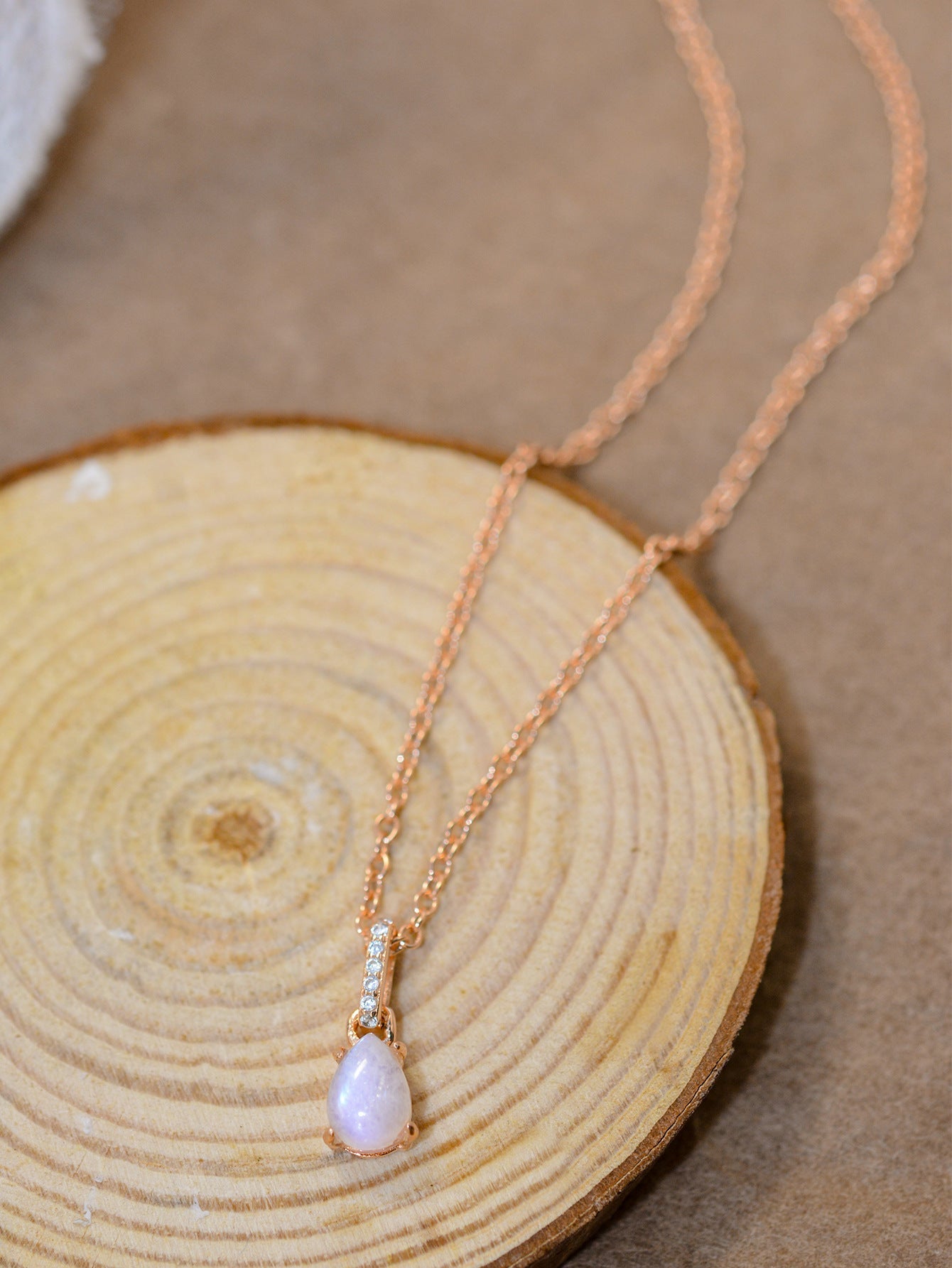 Moonstone Teardrop Pendant Necklace - Concordia Style Boutique