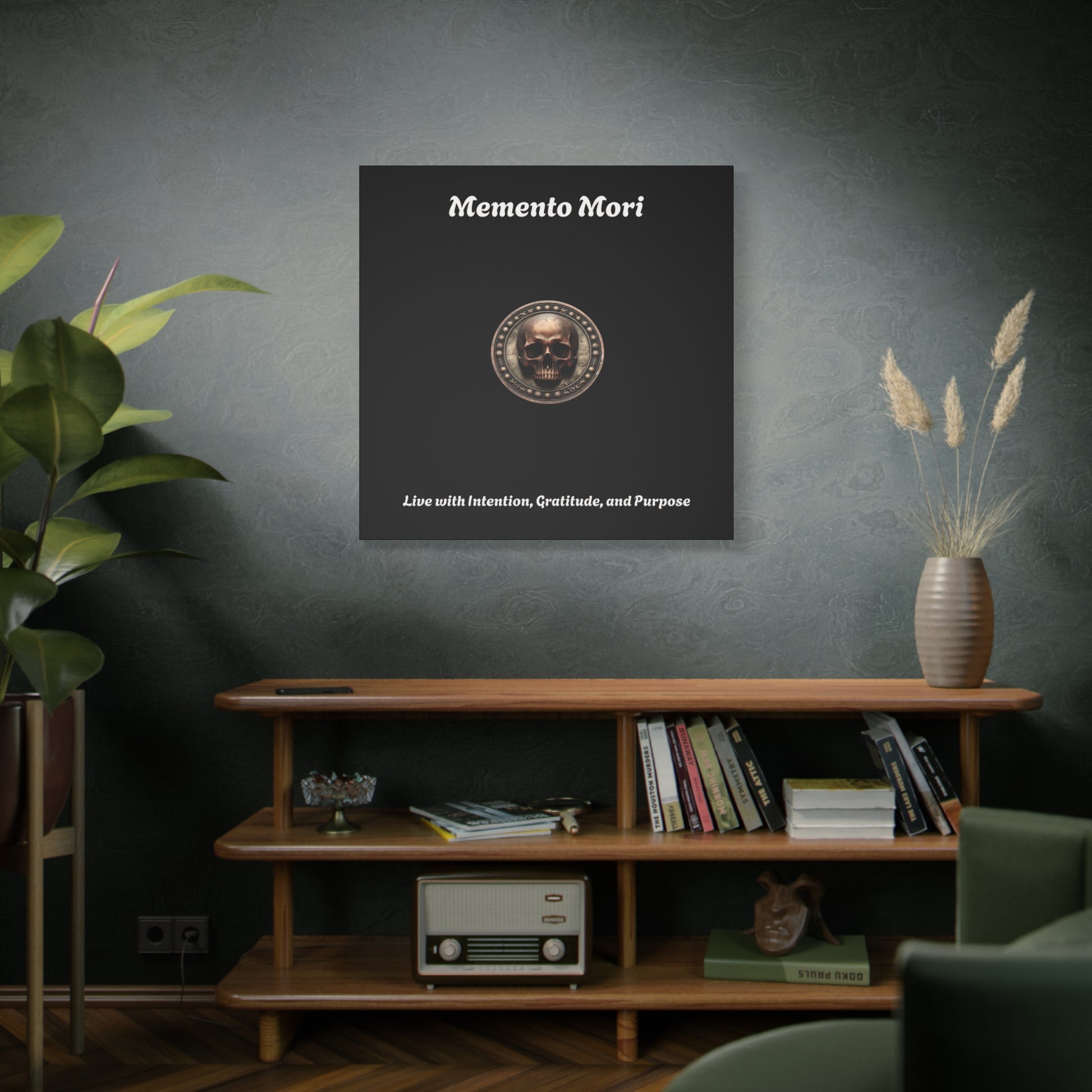 "Memento Mori" Matte Canvas - Inspirational Wall Art -"Live with Intention, Gratitude, and Purpose" - Premium Canvas from Concordia Style Boutique - Just $56.56! Shop now at Concordia Style Boutique