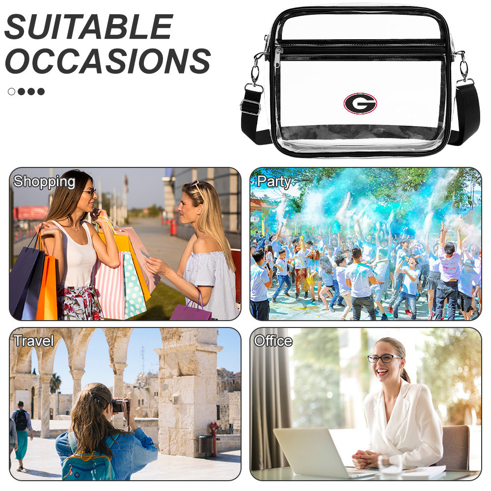 Transparent Satchel - "Go Dawgs" - Premium Transparent Satchel from Concordia Style Boutique - Just $31.36! Shop now at Concordia Style Boutique