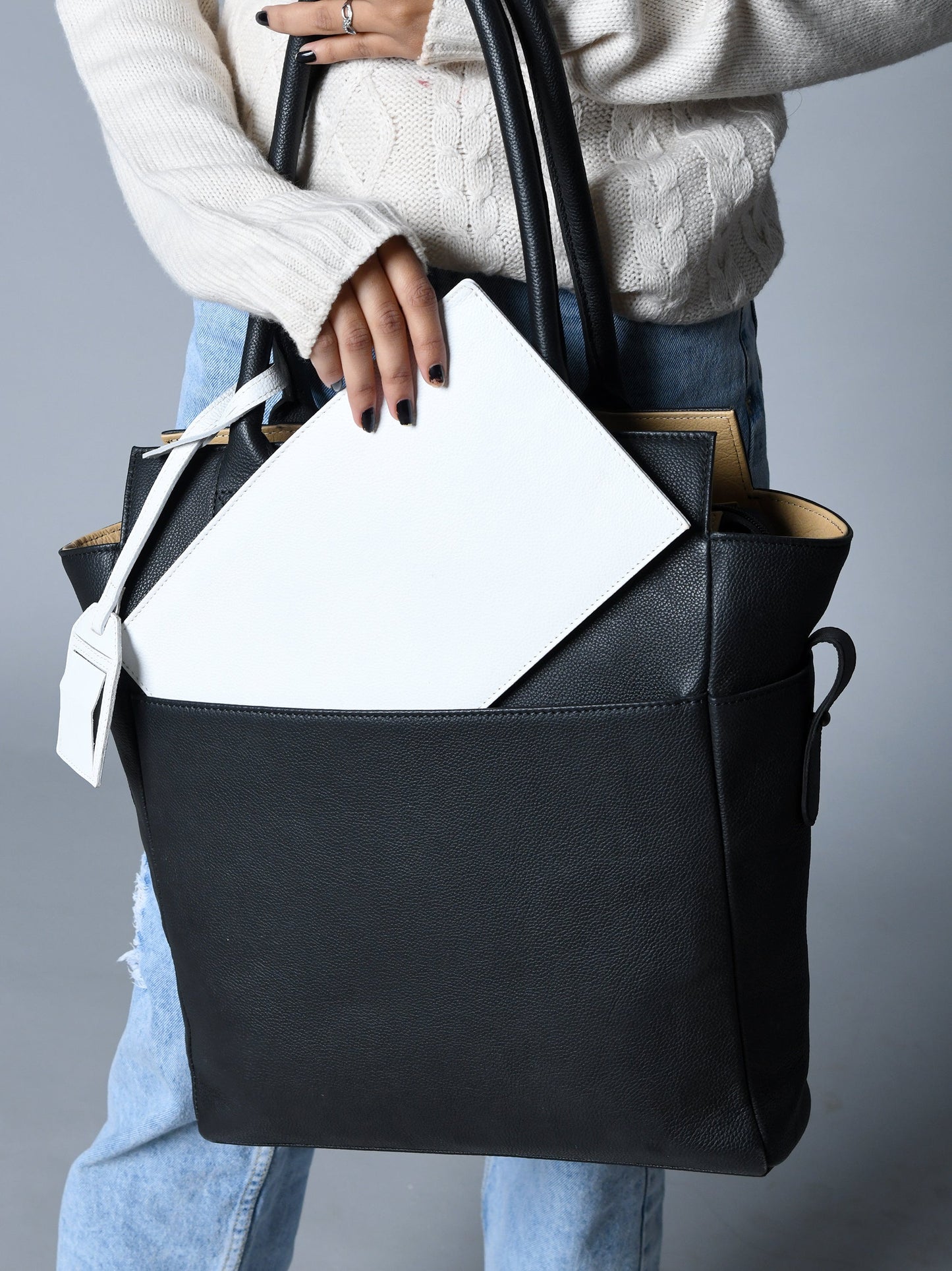 Midnight Elegance Noir Shopper Tote - Concordia Style Boutique