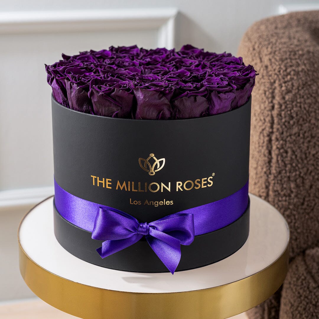 Supreme Black Box | Dark Purple Roses
