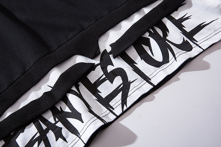 Black Solo Movement Short Sleeves Hoodie - Concordia Style Boutique