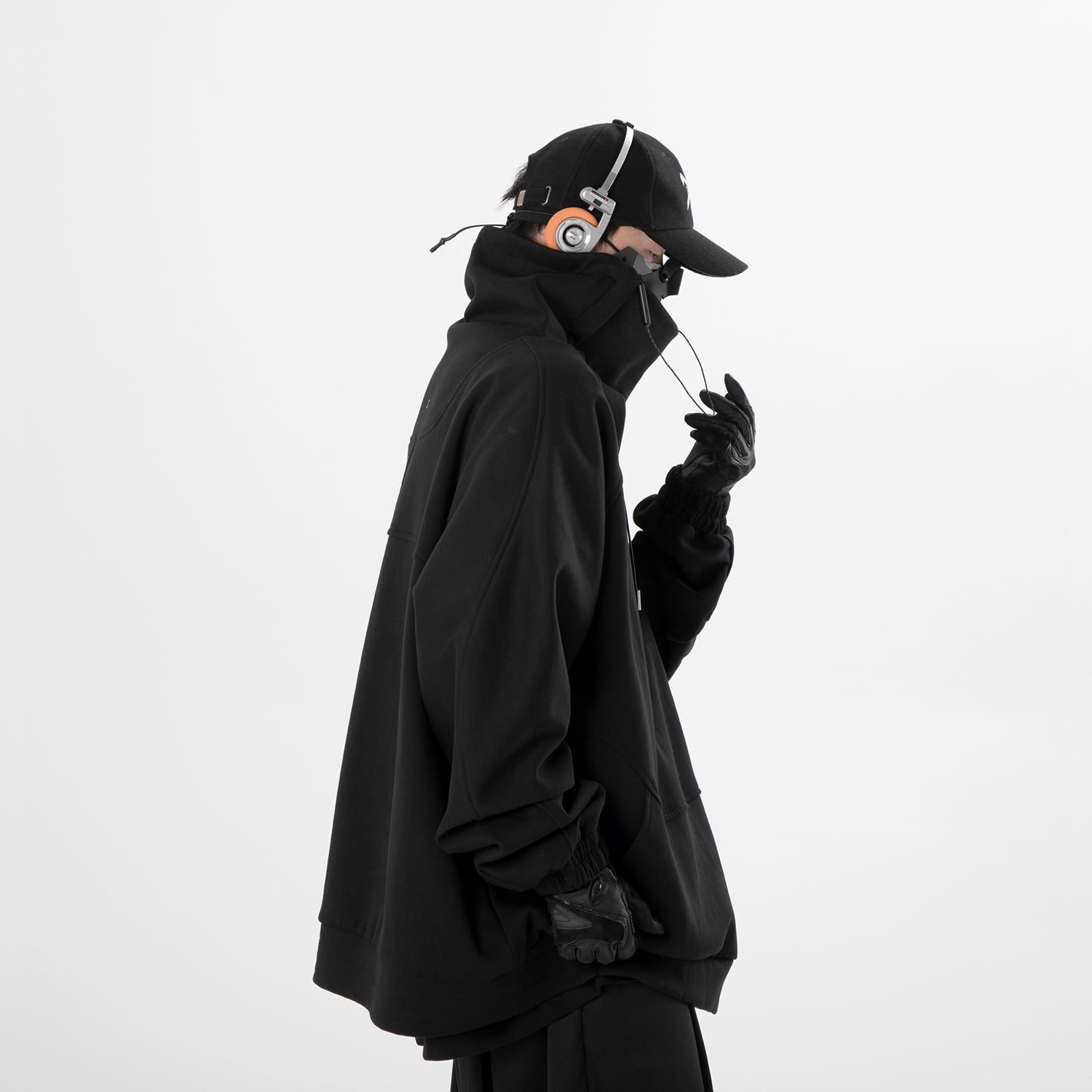 HiH49 Precision High Neck Black Sweater - Concordia Style Boutique