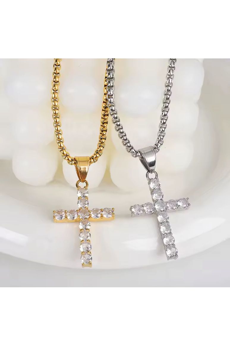He is Risen cz Cross necklace - Concordia Style Boutique