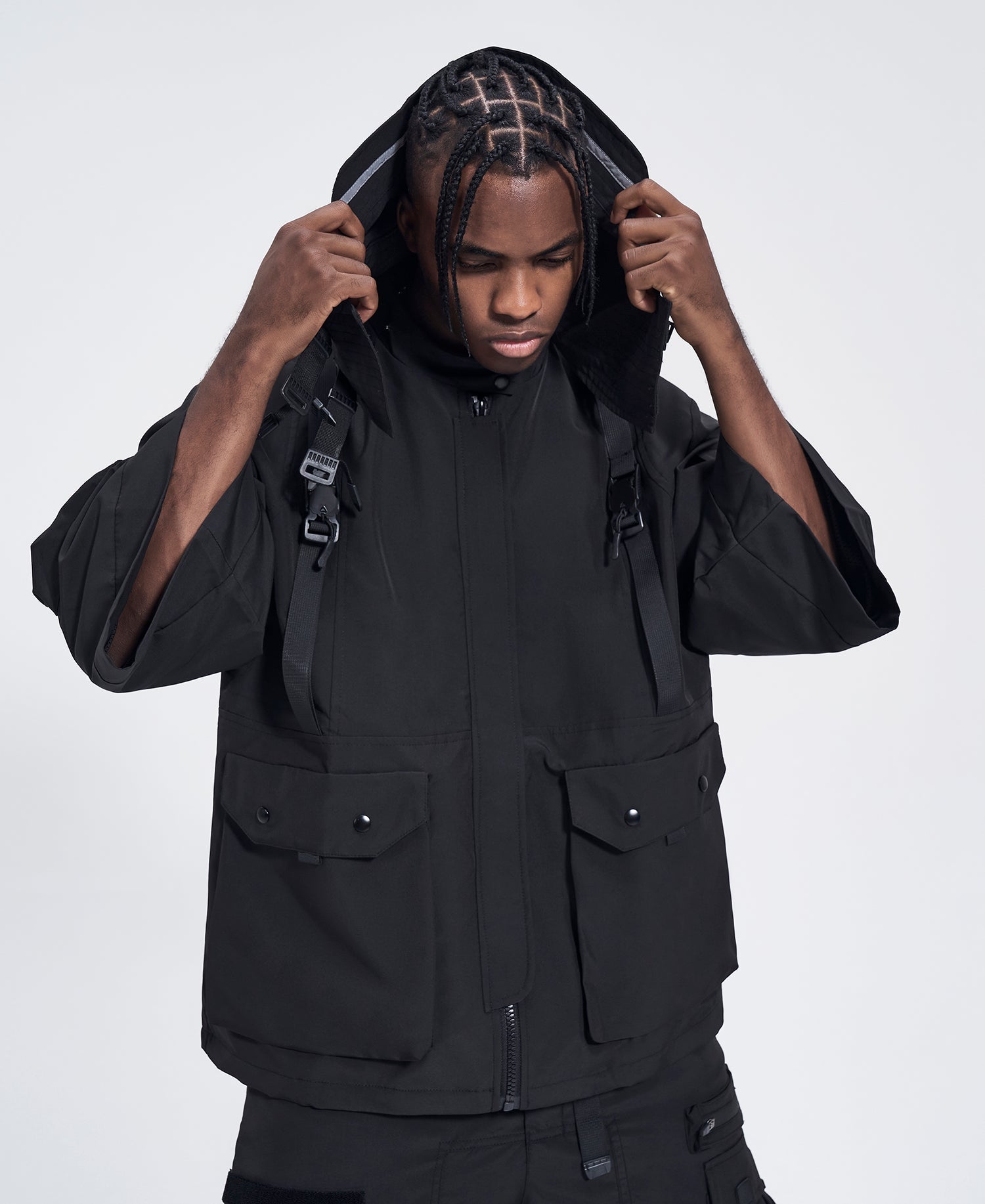 IBJ169 Paratrooper Short Sleeves Jacket - Concordia Style Boutique