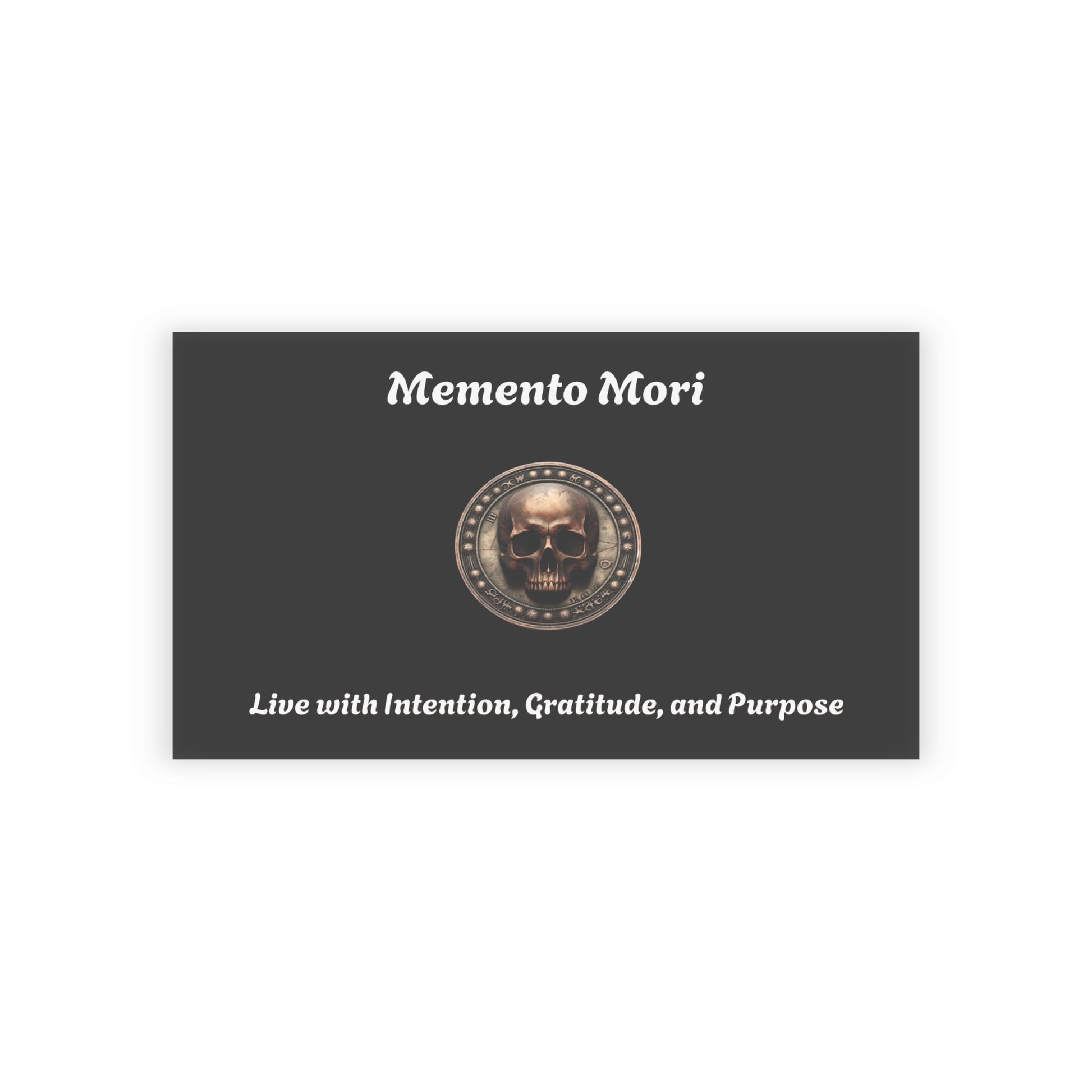 "Memento Mori" Business Cards - "Live with Intention, Gratitude, and Purpose" - Premium Business Cards from Concordia Style Boutique - Just $19.20! Shop now at Concordia Style Boutique