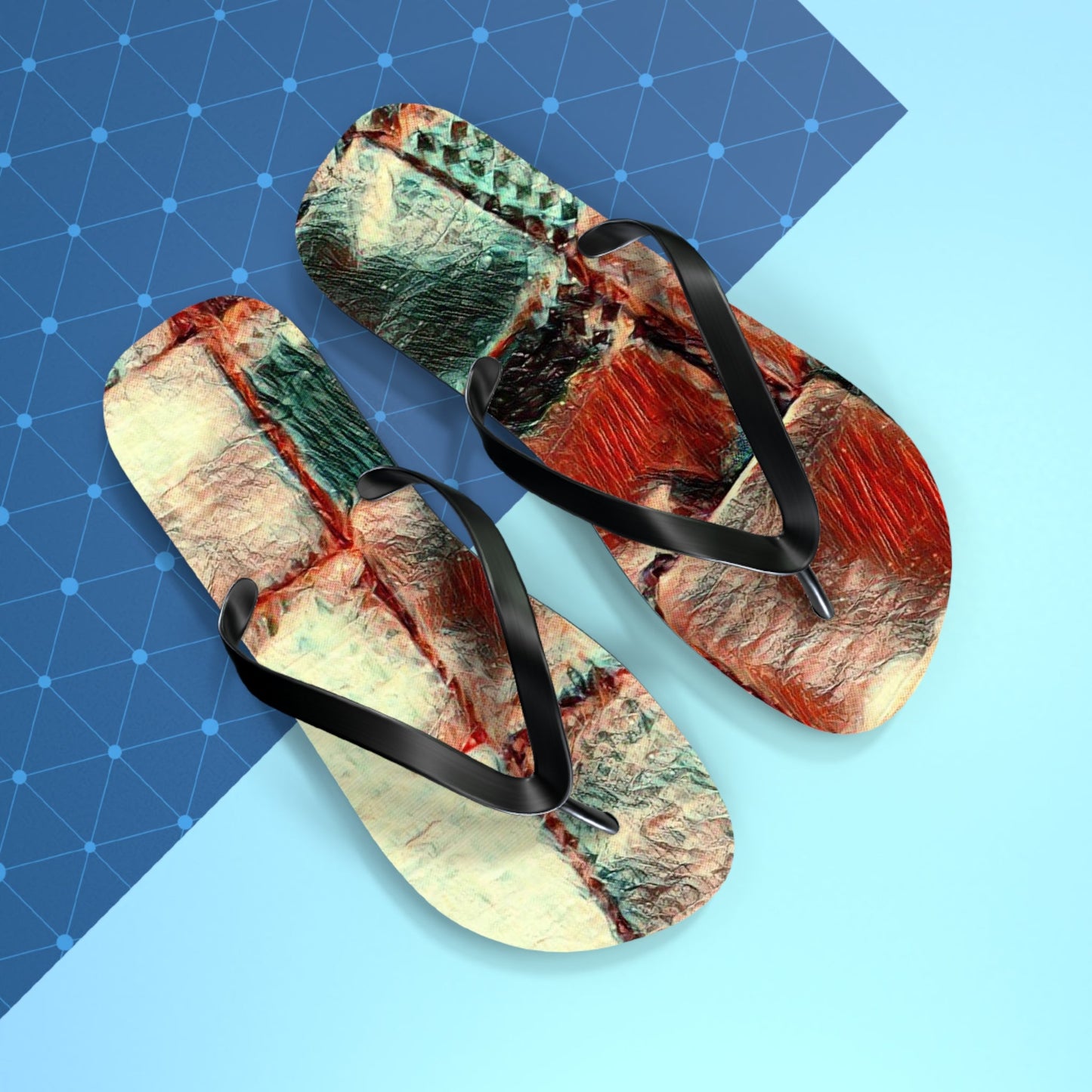 Square Dance -  Flip Flops - Premium Shoes from Printify - Just $21.64! Shop now at Concordia Style Boutique