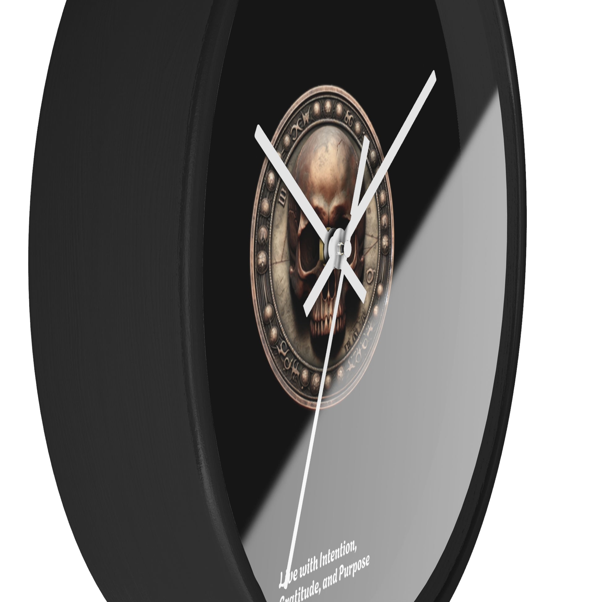 "Memento Mori" Wall Clock - Symbol of Intention, Gratitude, and Purpose - Premium Wall Clock from Concordia Style Boutique - Just $48.23! Shop now at Concordia Style Boutique