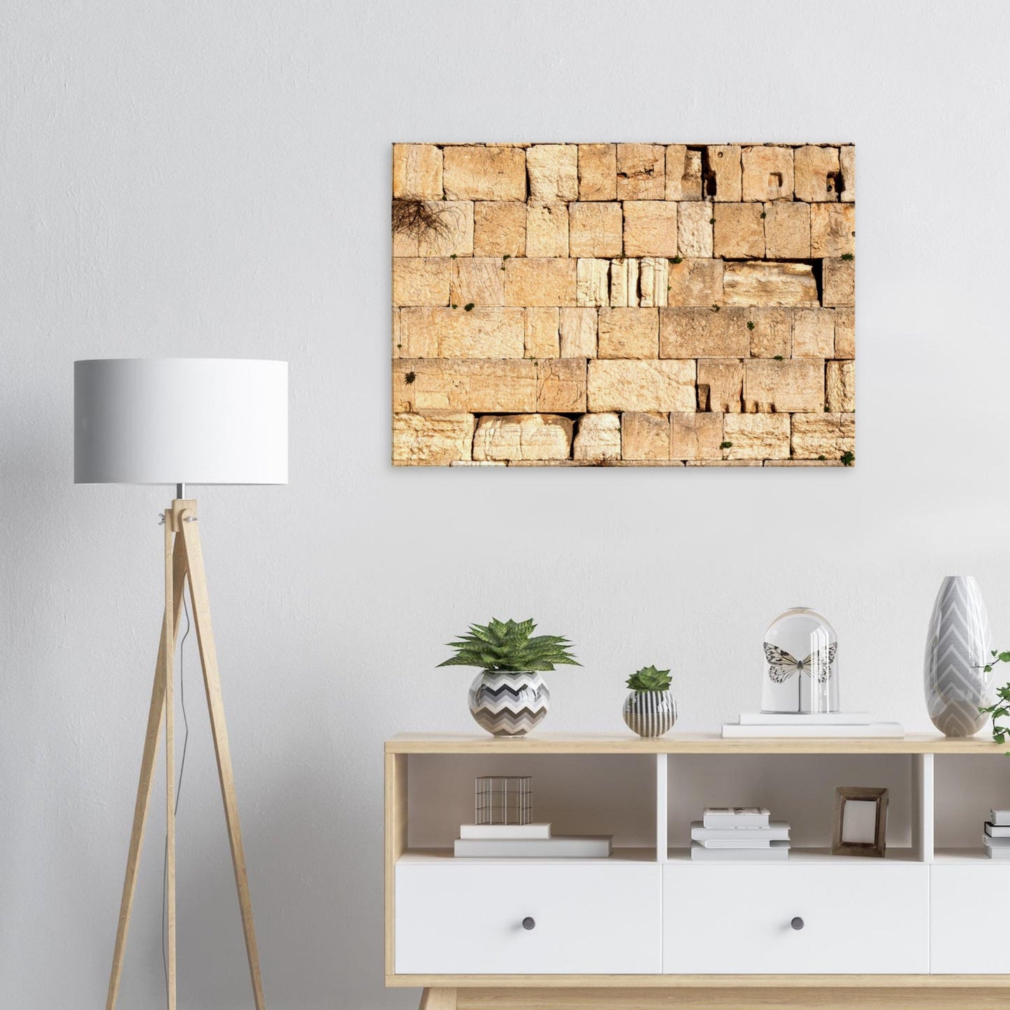 The Western Wall Brick Canvas Print