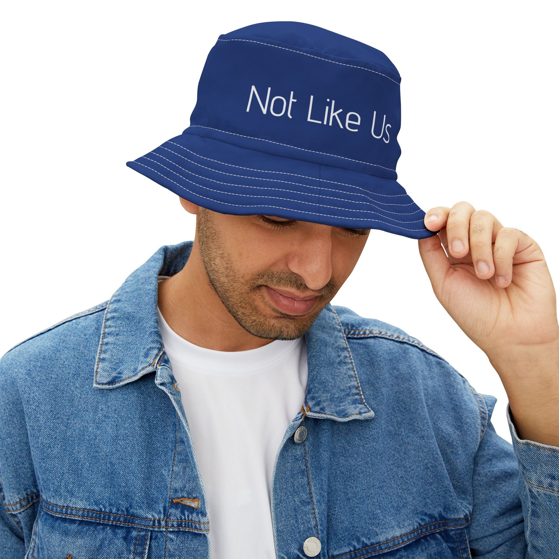 "They Not Like Us" - Bucket Hat (Blue) - Premium Hats from Concordia Style Boutique - Just $27.84! Shop now at Concordia Style Boutique