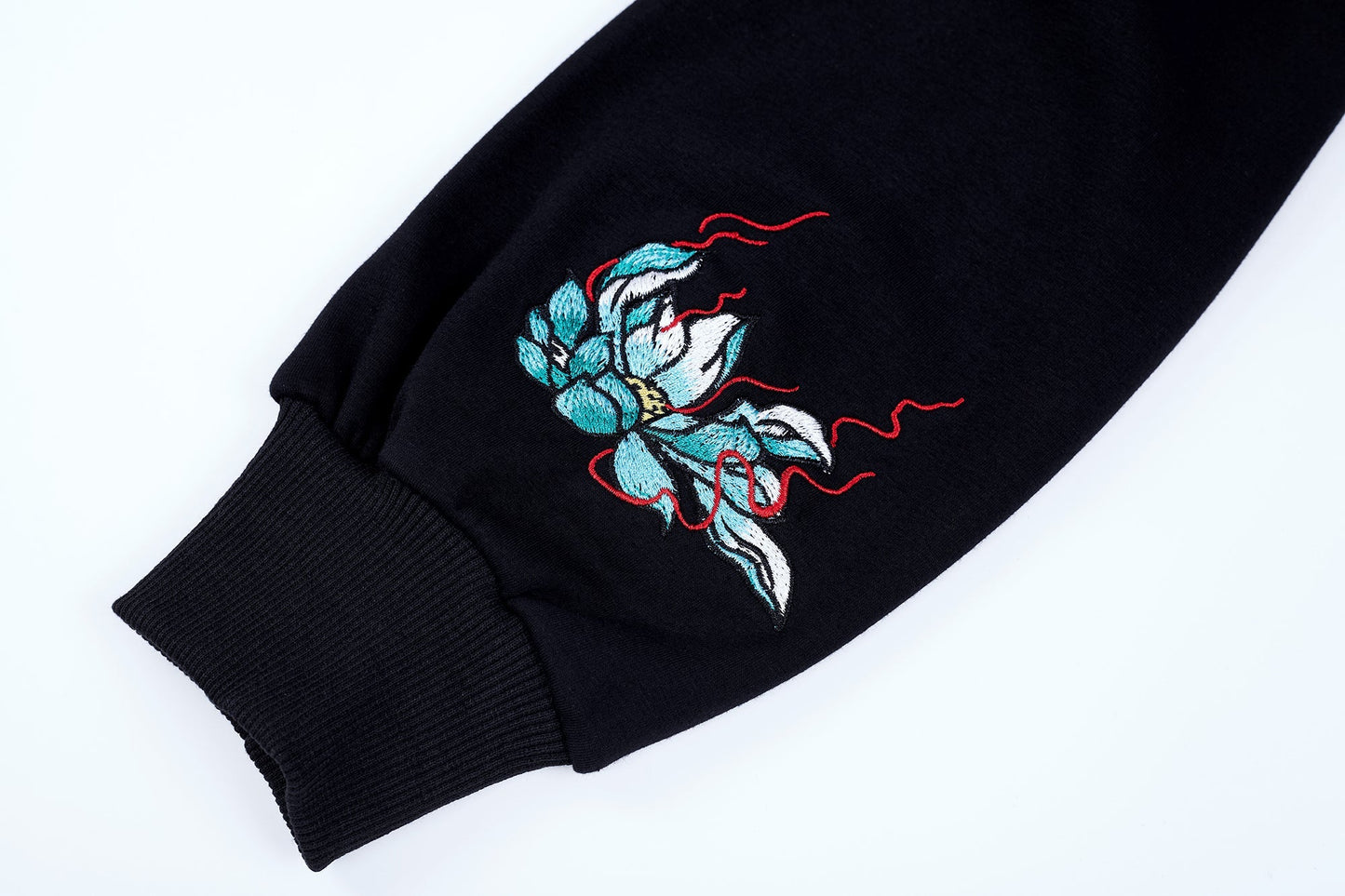 KH9033 Blue Kirin Embroidery Hoodie - Concordia Style Boutique