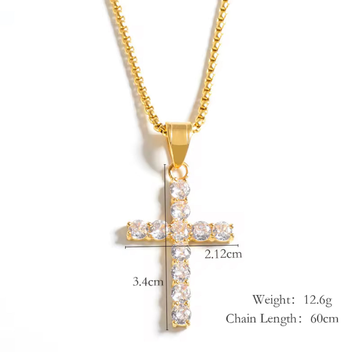 He is Risen cz Cross necklace - Concordia Style Boutique