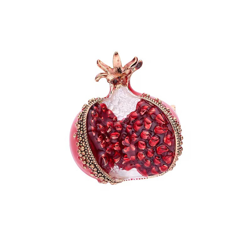 Open Pomegranate Brooch