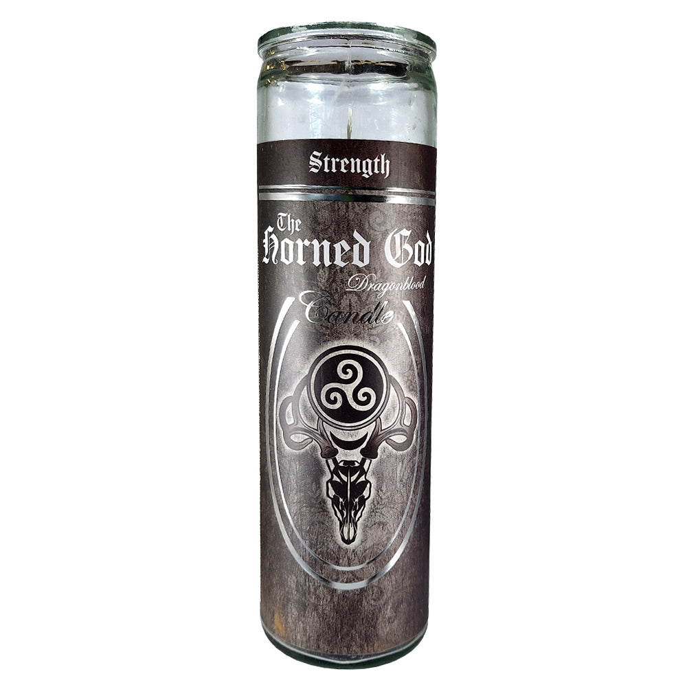 7 Day Glass Ritual Candle - The Horned God - Dragonblood - Concordia Style Boutique
