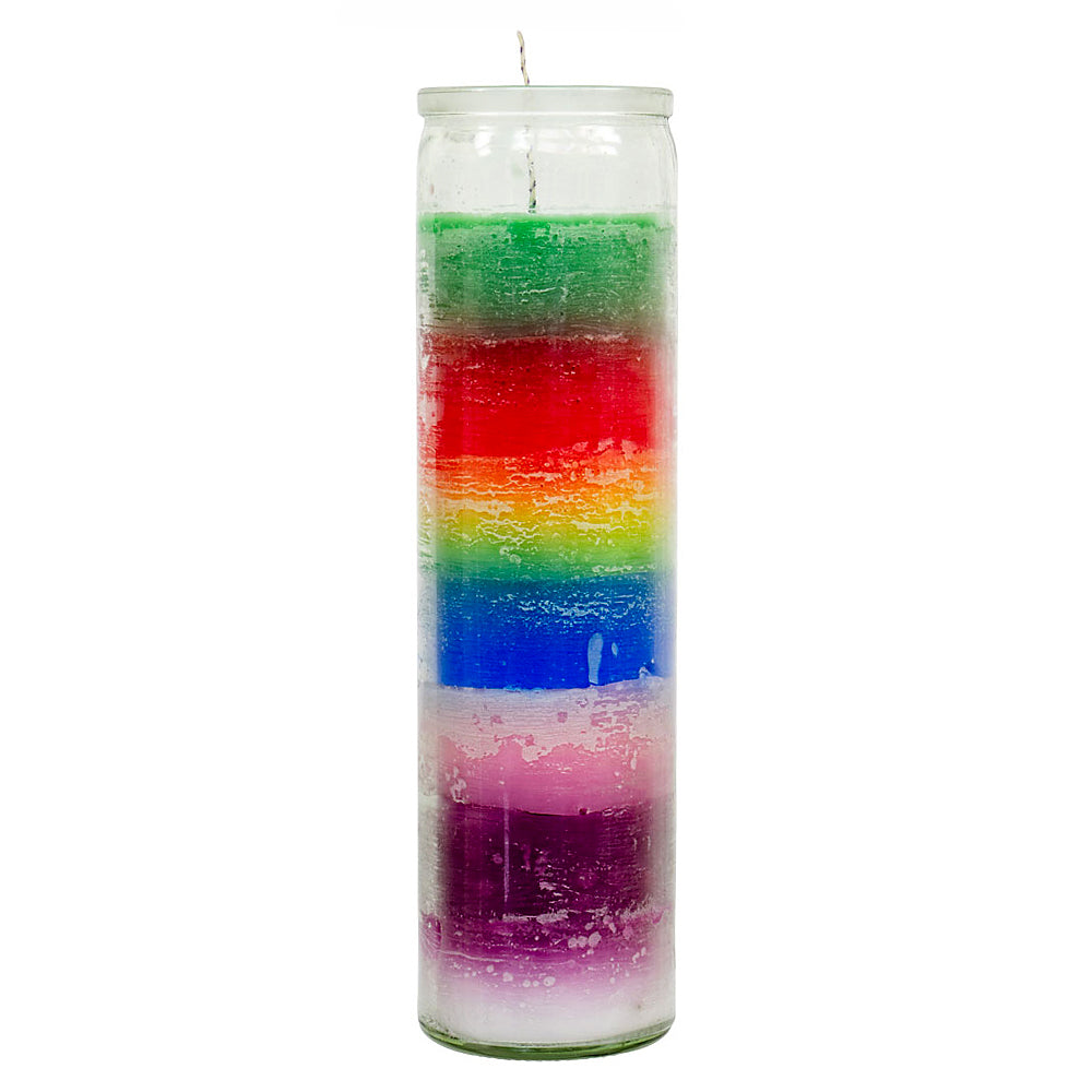 7 Day Multicolor Glass Prayer Candle - Concordia Style Boutique