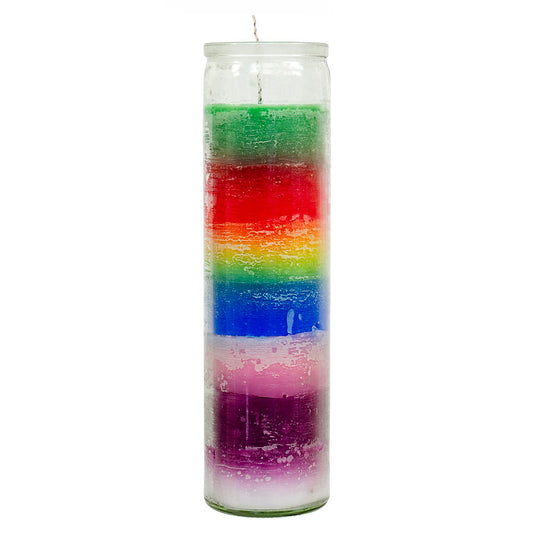 7 Day Multicolor Glass Prayer Candle - Concordia Style Boutique