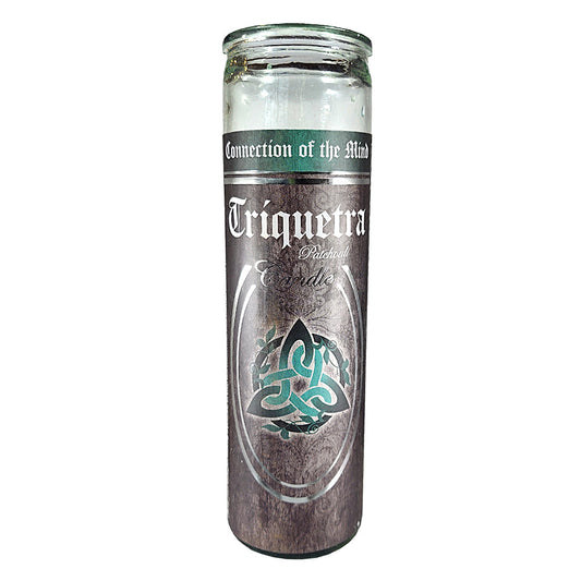 7 Day Glass Ritual Candle - Triquetra - Patchouli - Concordia Style Boutique