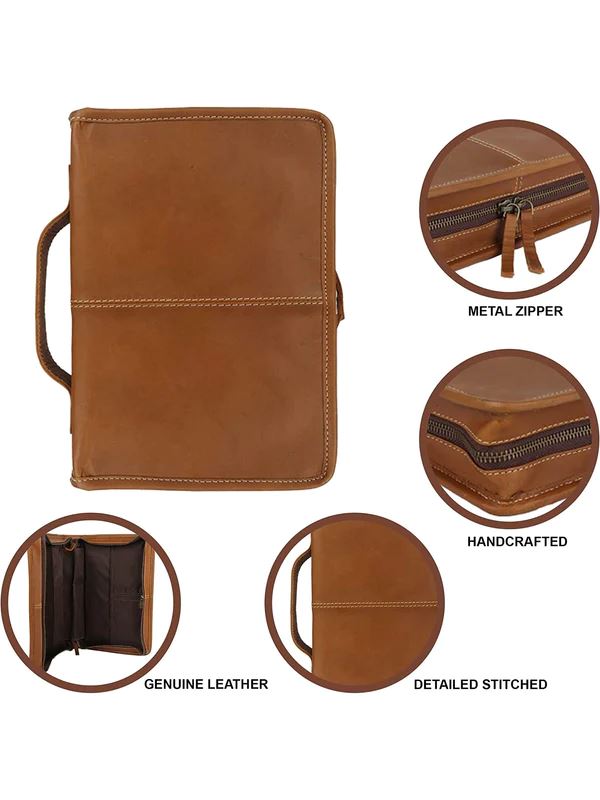 Classic Bible Leather Cover - Tan - Concordia Style Boutique