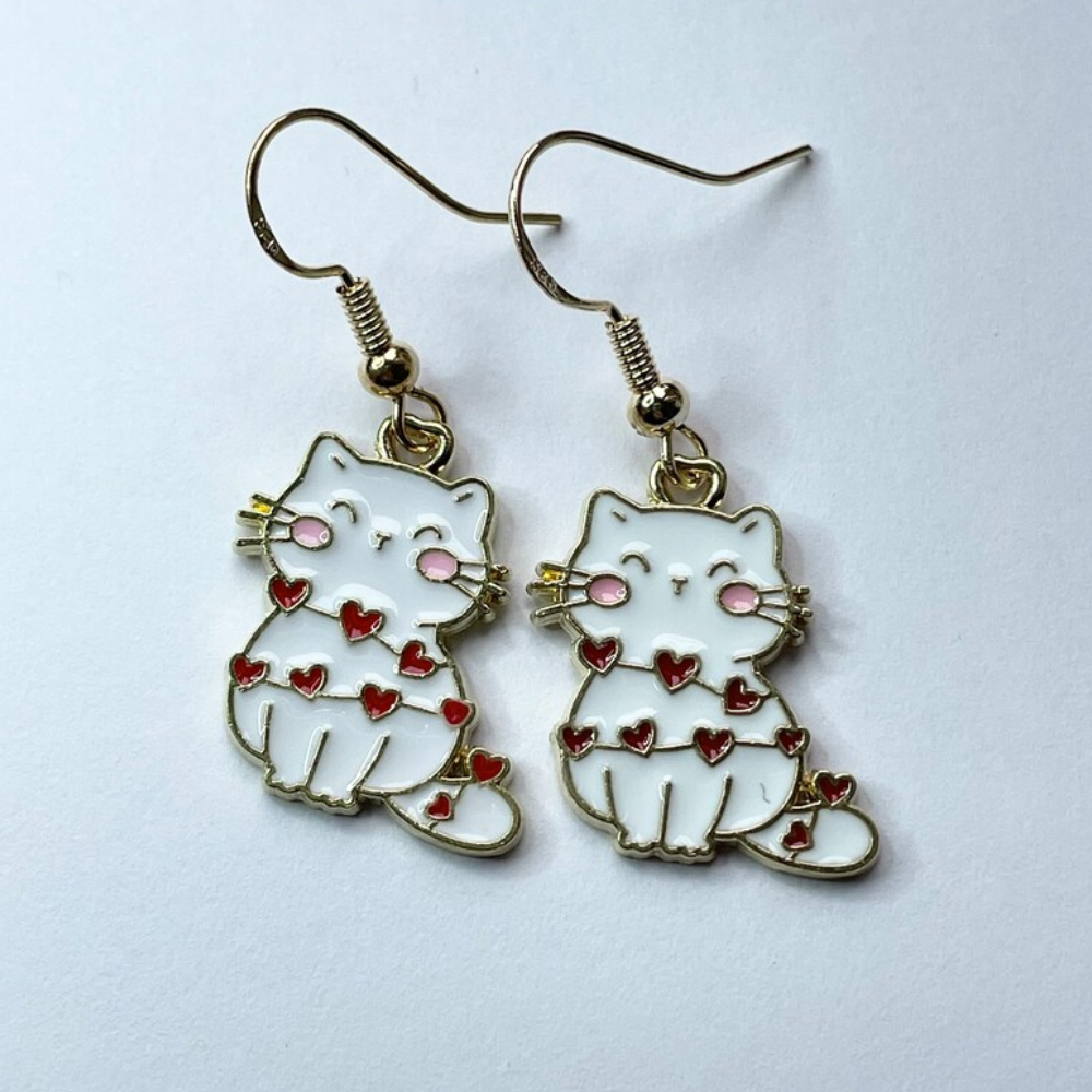 LOVE CAT EARRINGS (PAIR) - Concordia Style Boutique