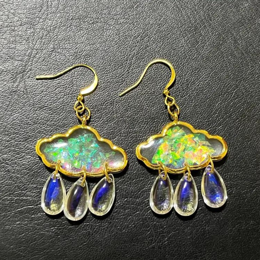 RAIN CLOUD EARRINGS (PAIR) - Concordia Style Boutique